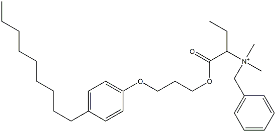 N,N-Dimethyl-N-benzyl-N-[1-[[3-(4-nonylphenyloxy)propyl]oxycarbonyl]propyl]aminium Struktur