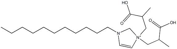 3,3-Bis(2-carboxypropyl)-1-undecyl-4-imidazoline-3-ium Struktur