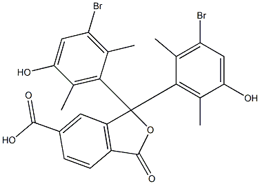 1,1-Bis(3-bromo-5-hydroxy-2,6-dimethylphenyl)-1,3-dihydro-3-oxoisobenzofuran-6-carboxylic acid Struktur