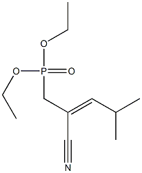 [2-Cyano-4-methyl-2-pentenyl]phosphonic acid diethyl ester Struktur