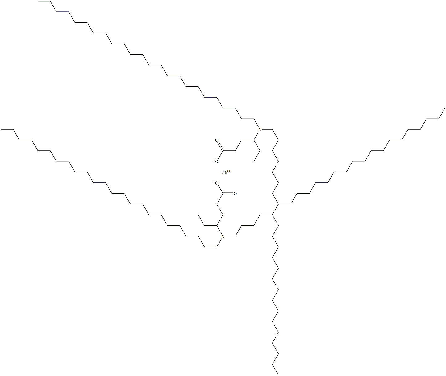 Bis[4-(ditetracosylamino)hexanoic acid]calcium salt Struktur