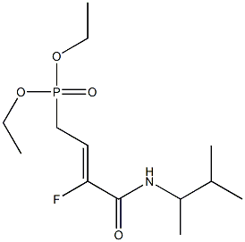 (Z)-4-(1,2-Dimethylpropylamino)-3-fluoro-4-oxo-2-butenylphosphonic acid diethyl ester Struktur