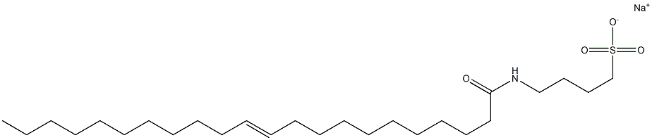 4-[(1-Oxo-11-docosen-1-yl)amino]-1-butanesulfonic acid sodium salt Struktur