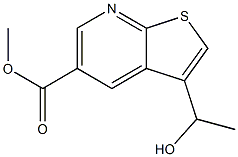 3-(1-Hydroxyethyl)thieno[2,3-b]pyridine-5-carboxylic acid methyl ester Struktur