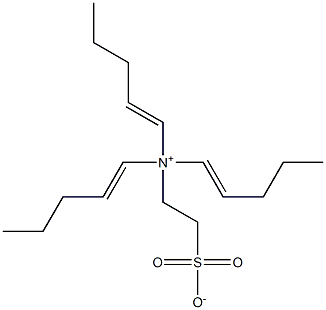 N,N-Di(1-pentenyl)-N-(2-sulfonatoethyl)-1-penten-1-aminium Struktur