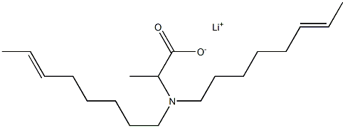 2-[Di(6-octenyl)amino]propanoic acid lithium salt Struktur