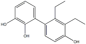 2',3'-Diethyl-1,1'-biphenyl-2,3,4'-triol Struktur