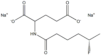 (S)-2-(5-Fluorohexanoylamino)glutaric acid disodium salt Struktur