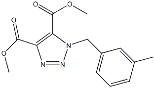 1-(3-Methylbenzyl)-1H-1,2,3-triazole-4,5-dicarboxylic acid dimethyl ester Struktur