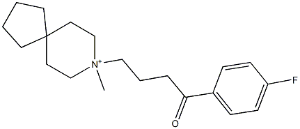 8-[3-(4-Fluorobenzoyl)propyl]-8-methyl-8-azoniaspiro[4.5]decane Struktur