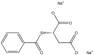 [S,(-)]-2-(Benzoylthio)succinic acid disodium salt Struktur