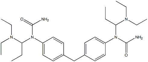 1,1'-Methylenebis(4,1-phenylene)bis[1-[1-(diethylamino)propyl]urea] Struktur