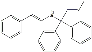 (2E)-1,4,4-Triphenyl-6-methyl-3-sila-1,5-hexadiene Struktur