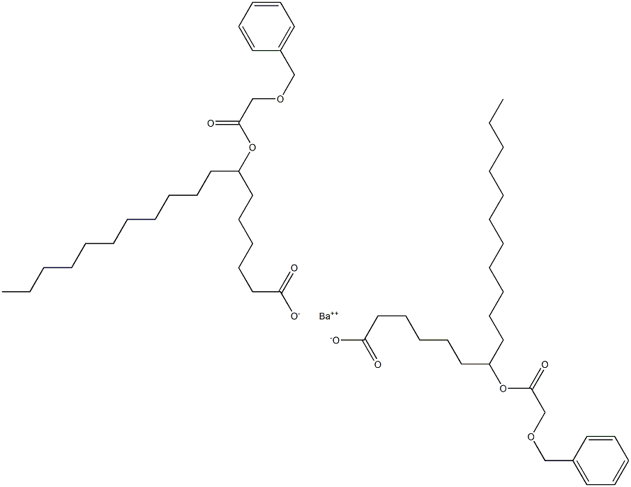 Bis[7-(benzyloxyacetoxy)stearic acid]barium salt Struktur