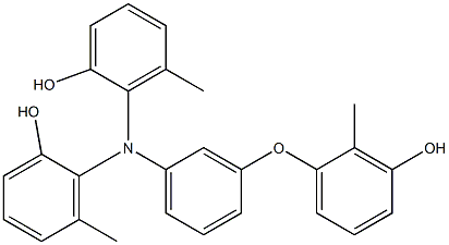 N,N-Bis(2-hydroxy-6-methylphenyl)-3-(3-hydroxy-2-methylphenoxy)benzenamine Struktur