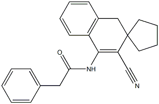 N-[3-Cyanospiro[naphthalene-2(1H),1'-cyclopentan]-4-yl]-2-phenylethanamide Struktur