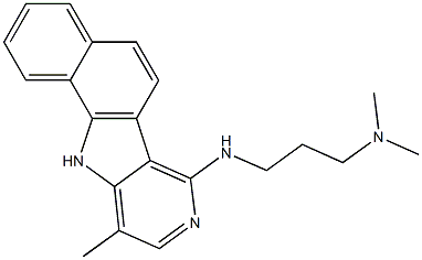 7-(3-Dimethylaminopropylamino)-10-methyl-11H-benzo[g]pyrido[4,3-b]indole Struktur