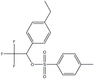 4-Methylbenzenesulfonic acid 2,2,2-trifluoro-1-(4-ethylphenyl)ethyl ester Struktur