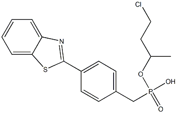 4-(2-Benzothiazolyl)phenylmethylphosphonic acid 2-chloroethylethyl ester Struktur