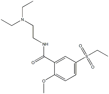 N-[2-(Diethylamino)ethyl]-5-ethylsulfonyl-2-methoxybenzamide Struktur