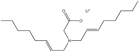 N,N-Di(2-octenyl)glycine lithium salt Struktur