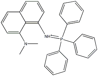 8-Dimethylamino-N-(triphenylphosphoranylidene)-1-naphthalenaminium Struktur