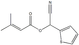 3-Methyl-2-butenoic acid cyano(2-thienyl)methyl ester Struktur