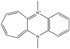 5,11-Dimethyl-5H-cyclohepta[b]quinoxalin-11-ium Struktur