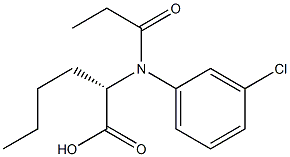 N-(m-Chlorophenyl)-N-propionylnorleucine Struktur