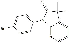 1,3-Dihydro-3,3-dimethyl-1-(4-bromophenyl)-2H-pyrrolo[2,3-b]pyridin-2-one Struktur