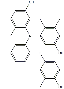 N,N-Bis(5-hydroxy-2,3-dimethylphenyl)-2-(4-hydroxy-2,3-dimethylphenoxy)benzenamine Struktur