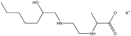 2-[N-[2-[N-(2-Hydroxyheptyl)amino]ethyl]amino]propionic acid potassium salt Struktur