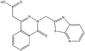 3,4-Dihydro-4-oxo-3-[(thiazolo[5,4-b]pyridin-2-yl)methyl]phthalazine-1-acetic acid Struktur