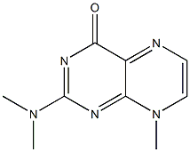 2-(Dimethylamino)-8-methyl-4(8H)-pteridinone Struktur