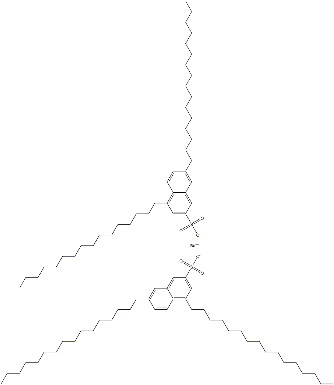 Bis(4,7-dihexadecyl-2-naphthalenesulfonic acid)barium salt Struktur