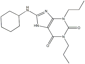 8-Cyclohexylamino-1,3-dipropylxanthine Struktur