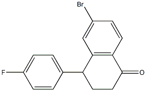 3,4-Dihydro-6-bromo-4-(4-fluorophenyl)naphthalen-1(2H)-one Struktur