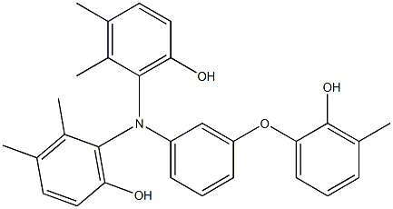 N,N-Bis(6-hydroxy-2,3-dimethylphenyl)-3-(2-hydroxy-3-methylphenoxy)benzenamine Struktur