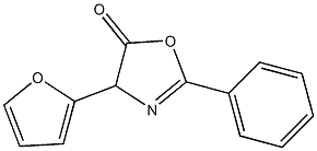 2-Phenyl-4-(2-furyl)oxazol-5(4H)-one Struktur