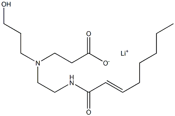 3-[N-(3-Hydroxypropyl)-N-[2-(2-octenoylamino)ethyl]amino]propionic acid lithium salt Struktur