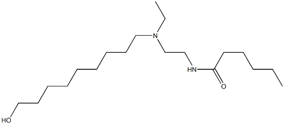 N-[2-[N-Ethyl-N-(9-hydroxynonyl)amino]ethyl]hexanamide Struktur