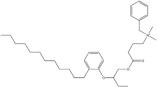 N,N-Dimethyl-N-benzyl-N-[3-[[2-(2-dodecylphenyloxy)butyl]oxycarbonyl]propyl]aminium Struktur