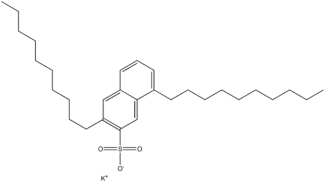 3,8-Didecyl-2-naphthalenesulfonic acid potassium salt Struktur