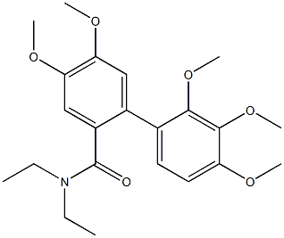 N,N-Diethyl-2',3',4,4',5-pentamethoxy[1,1'-biphenyl]-2-carboxamide Struktur