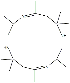 3,5,7,7,10,12,14,14-Octamethyl-1,4,8,11-tetraazacyclotetradeca-4,11-diene Struktur