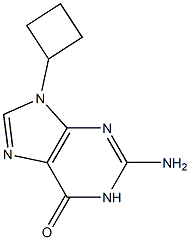 9-Cyclobutyl-2-amino-9H-purin-6(1H)-one Struktur