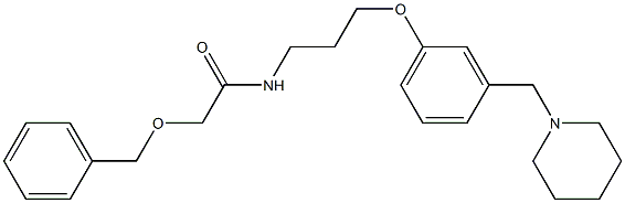 N-[3-[3-(Piperidinomethyl)phenoxy]propyl]benzyloxyacetamide Struktur