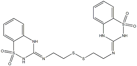 3,3'-[Dithiobis[ethylene(imino)]]bis[4H-1,2,4-benzothiadiazine 1,1-dioxide] Struktur