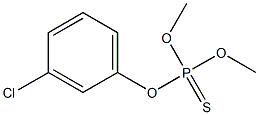 Thiophosphoric acid O,O-dimethyl O-[m-chlorophenyl] ester Struktur