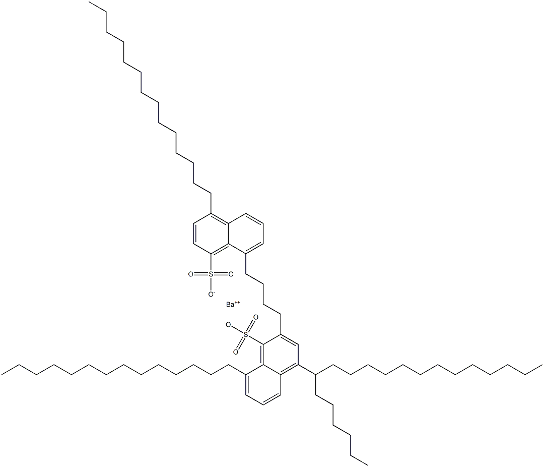 Bis(4,8-ditetradecyl-1-naphthalenesulfonic acid)barium salt Struktur